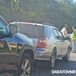 У Воскресенского кладбища в Саратове произошла тройная авария