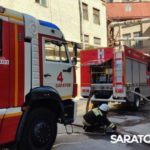 В Саратове горело здание Полиграфкомбината