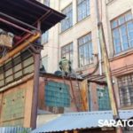 В Саратове горело здание Полиграфкомбината