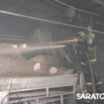 В Саратове горело здание Полиграфкомбината