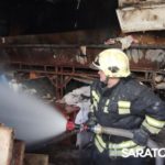 В Саратове горело здание Полиграфкомбината