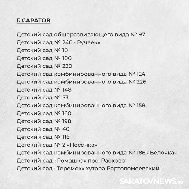 Названы 100 детских садов, которые отремонтируют в этом году в Саратовской области Названы 100 детских садов, которые отремонтируют в этом году в Саратовской области
