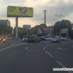 «Семёрка» оказалась на встречке после столкновения с «Солярисом» на 3-й Дачной в Саратове