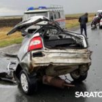 У поворота на Ершов столкнулись грузовик и бетономешалка: пострадал мужчина У поворота на Ершов столкнулись грузовик и бетономешалка: пострадал мужчина