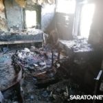 Утром в Балаковском районе горел деревянный дом