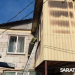 На Танкистов в Саратове горит двухэтажный дом На Танкистов в Саратове горит двухэтажный дом