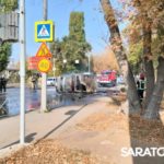 У Cтудгородка в Саратове перевернулся и загорелся «УАЗ»: водитель не выжил