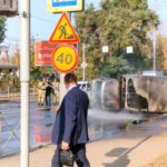 У Cтудгородка в Саратове перевернулся и загорелся «УАЗ»: водитель не выжил