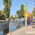 У Cтудгородка в Саратове перевернулся и загорелся «УАЗ»: водитель не выжил