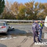 У Cтудгородка в Саратове перевернулся и загорелся «УАЗ»: водитель не выжил