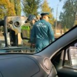У Cтудгородка в Саратове перевернулся и загорелся «УАЗ»: водитель не выжил