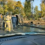 У Cтудгородка в Саратове перевернулся и загорелся «УАЗ»: водитель не выжил
