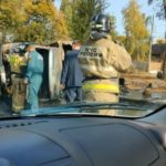 У Cтудгородка в Саратове перевернулся и загорелся «УАЗ»: водитель не выжил