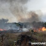 В Шумейке горит несанкционированная свалка