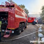 Два дома горят на Посадского в Саратове