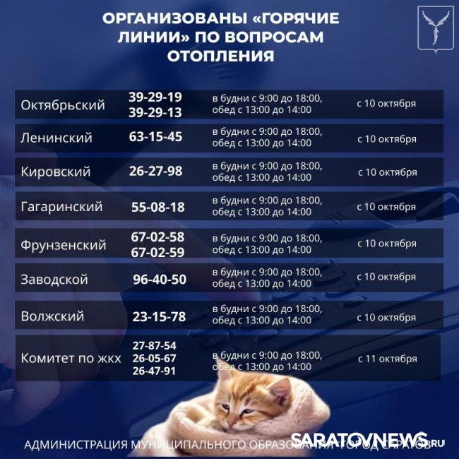 Саратовцам рассказали, куда звонить по вопросам отопления Саратовцам рассказали, куда звонить по вопросам отопления