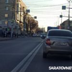 В Саратове на улице Чапаева легковушка столкнуласть с автобусом