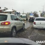 На Вольской в Саратове прорвало трубу с горячей водой