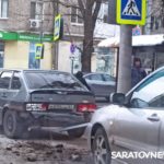 Mitsubishi влетел в «14-ю» на Чапаева в Саратове