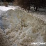Коммунальщики уничтожают кустарник в сквере Октябрьского района Саратова