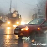 «КамАЗ» с цистерной и легковушка заблокировали движение трамваев № 11 в Саратове