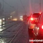 «КамАЗ» с цистерной и легковушка заблокировали движение трамваев № 11 в Саратове