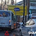 Маршрутка попала в аварию у старого аэропорта Саратова