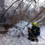 В Волжском районе Саратова горит расселенный дом