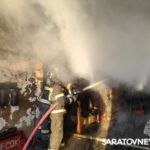 В Энгельсском районе горело предприятие по изготовлению ячеек для яиц