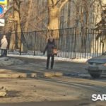 Две иномарки не поделили дорогу у областного суда на Мичурина