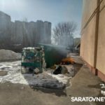 В Энгельсе горят три контейнерные площадки