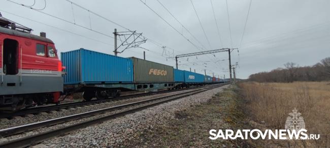 В Балашовском районе горел электровоз В Балашовском районе горел электровоз