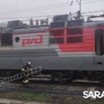 В Балашовском районе горел электровоз В Балашовском районе горел электровоз
