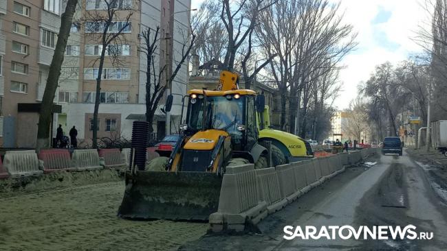 Скоростной трамвай в Саратове: за кольцом «девятки» возобновились строительные работы Скоростной трамвай в Саратове: за кольцом «девятки» возобновились строительные работы