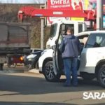 На Шехурдина в Саратове фура притерлась к иномарке