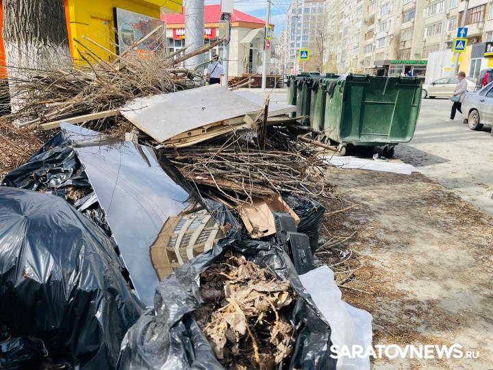 Саратовский регоператор фиксирует захламление площадок для ТКО древесно-растительными отходами Саратовский регоператор фиксирует захламление площадок для ТКО древесно-растительными отходами