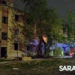 На 1-м Жилучастке Саратова снова горел расселенный дом На 1-м Жилучастке Саратова снова горел расселенный дом