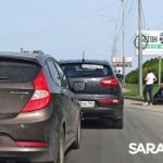 В Саратове байкер протаранил «BMW»