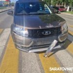 В тройном ДТП в Энгельсе пострадала девушка на мотоцикле