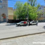 На улице Чернышевского столкнулись две легковушки