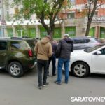 В Саратове на улице Чернышевского столкнулись две легковушки