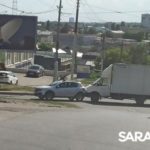 На Танкистов в Саратове «ГАЗель» врезалась в «Рено» На Танкистов в Саратове «ГАЗель» врезалась в «Рено»