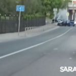 На въезде на мост Саратов-Энгельс столкнулись две иномарки На въезде на мост Саратов-Энгельс столкнулись две иномарки