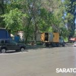 У администрации Заводского района Саратова хлещет вода У администрации Заводского района Саратова хлещет вода