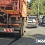 Поливальная машина попала в ДТП с иномаркой в Заводском районе Саратова