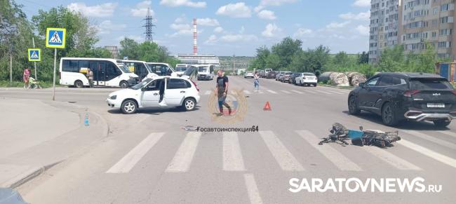 В Солнечном столкнулись «Калина» и электоровелосипед В Солнечном столкнулись «Калина» и электоровелосипед