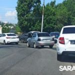 Старый «немец» протаранил нового «китайца» на Танкистов в Саратове