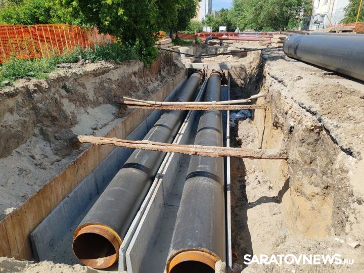 Тепловики модернизируют тепломагистраль на улице Рижской в Саратове Тепловики модернизируют тепломагистраль на улице Рижской в Саратове