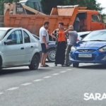 В Саратове столкнулись четыре автомобиля