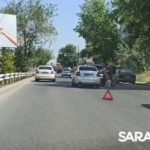 Skoda протаранила Haval у рынка «Солнечный» в Саратове